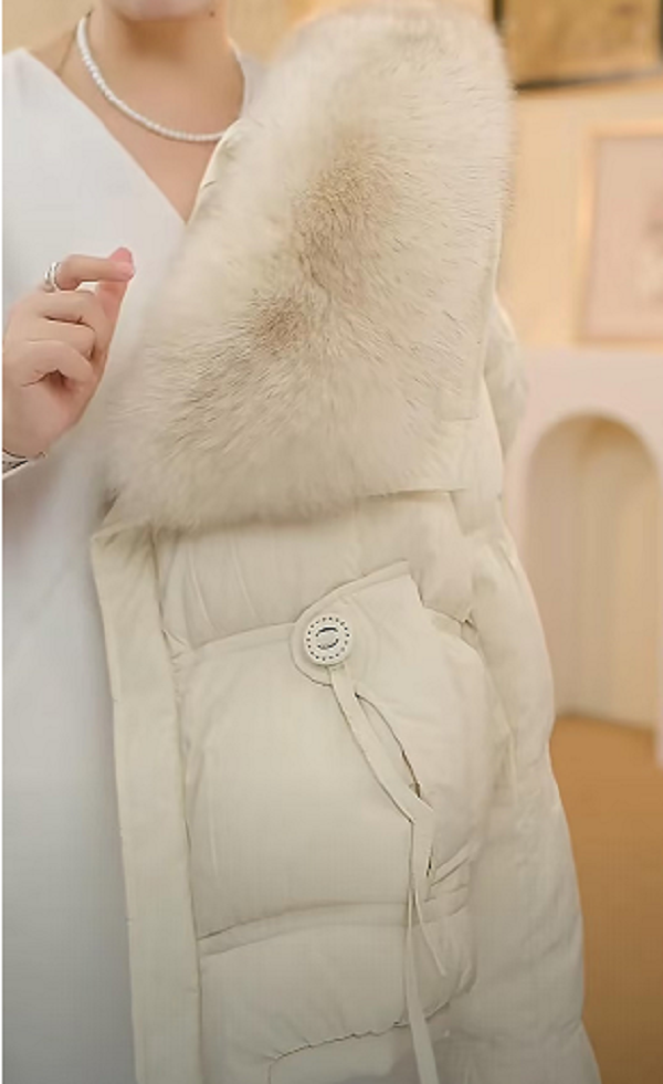 新款冬季气质大毛领羽绒服