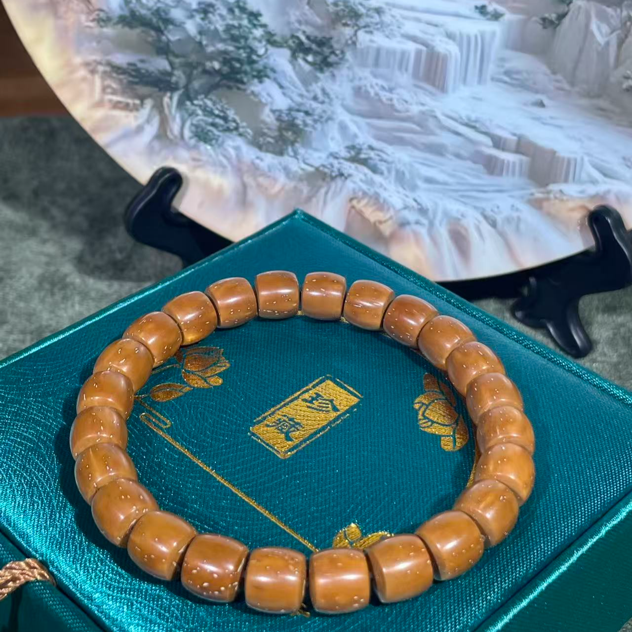 紫金鼠实心黄金甲款手串9mm左右高密男女适带