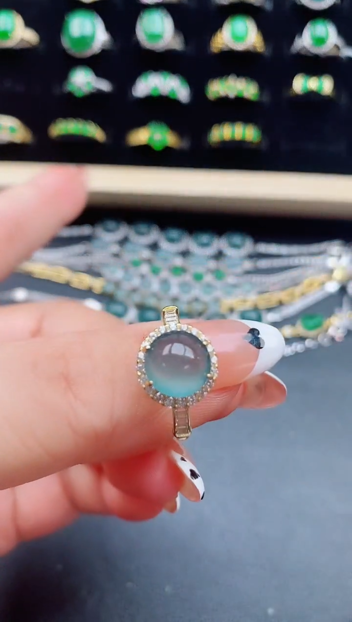 【闪购商品】翡翠戒指银S925镶嵌321321