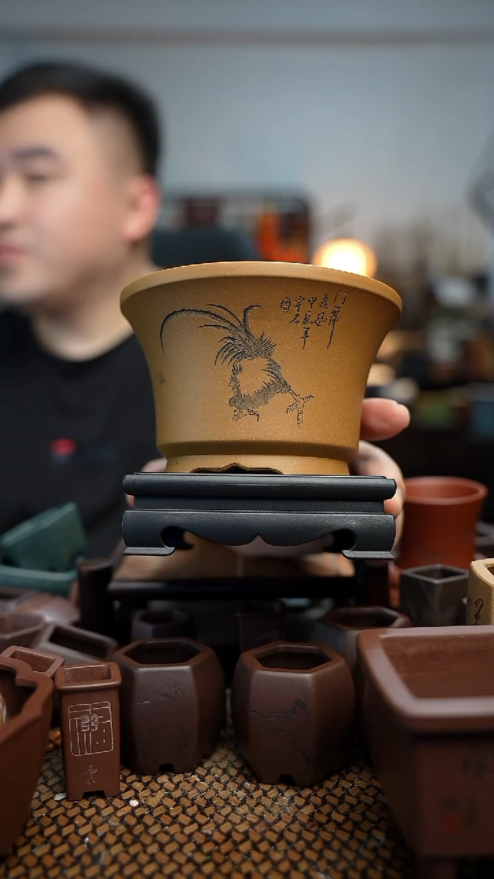 紫砂花盆長木軒精品紫砂