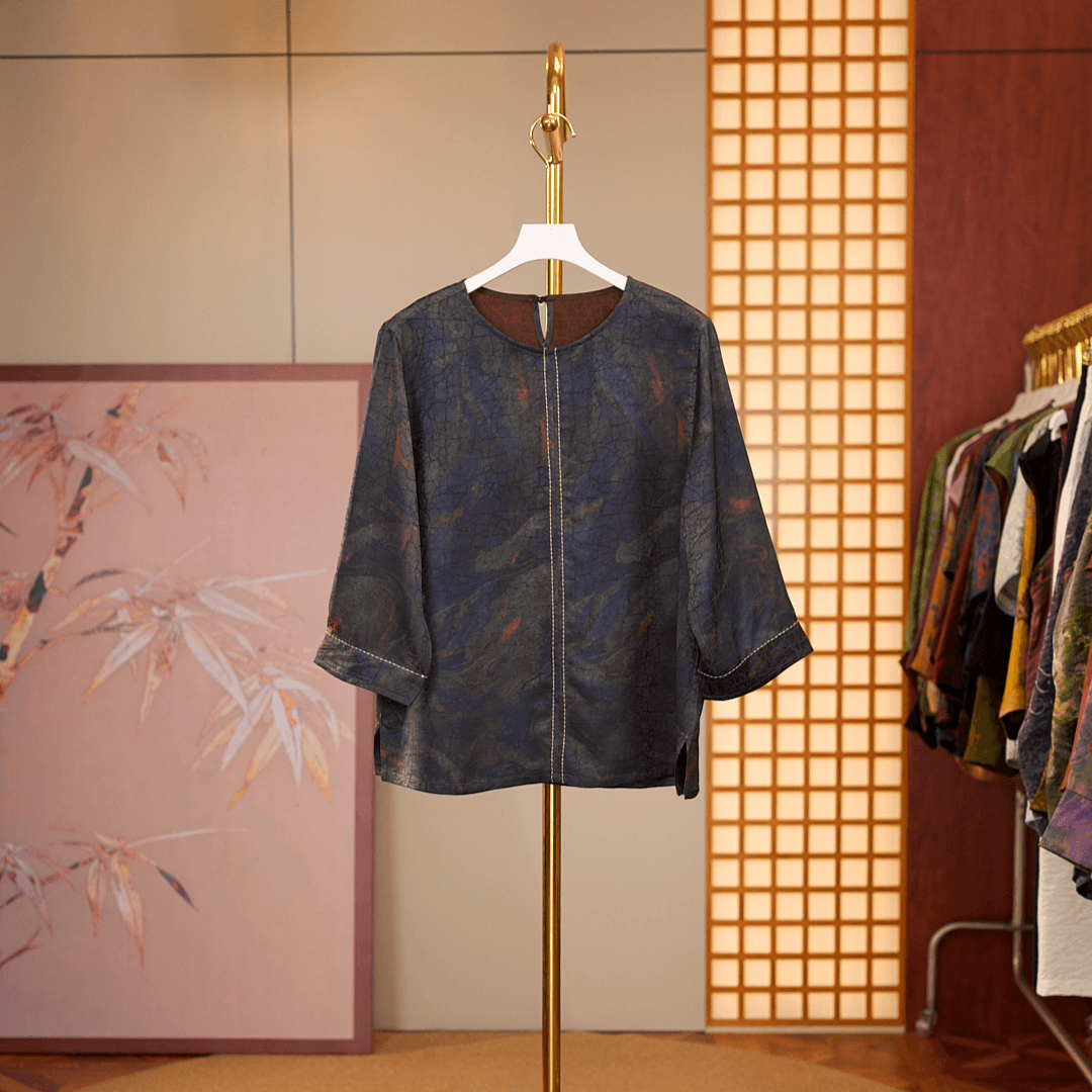 [梵月清梦-衬衫] 新中式国风女士衬衫