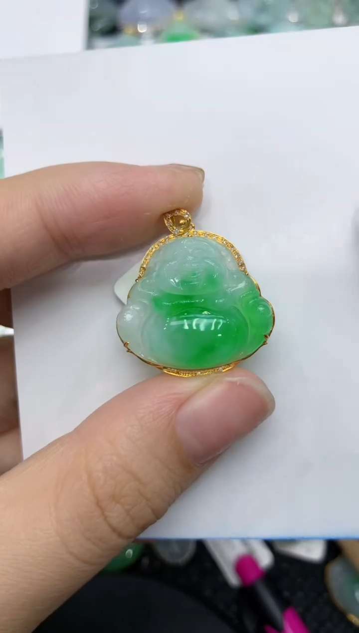 【闪购商品】翡翠颈饰18K金镶嵌111111111