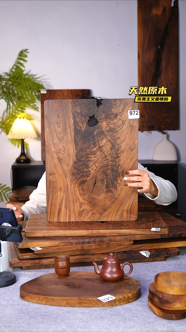 木北美黑胡桃原木.干裂疤结不属于商品质量问题完美主义者慎拍
