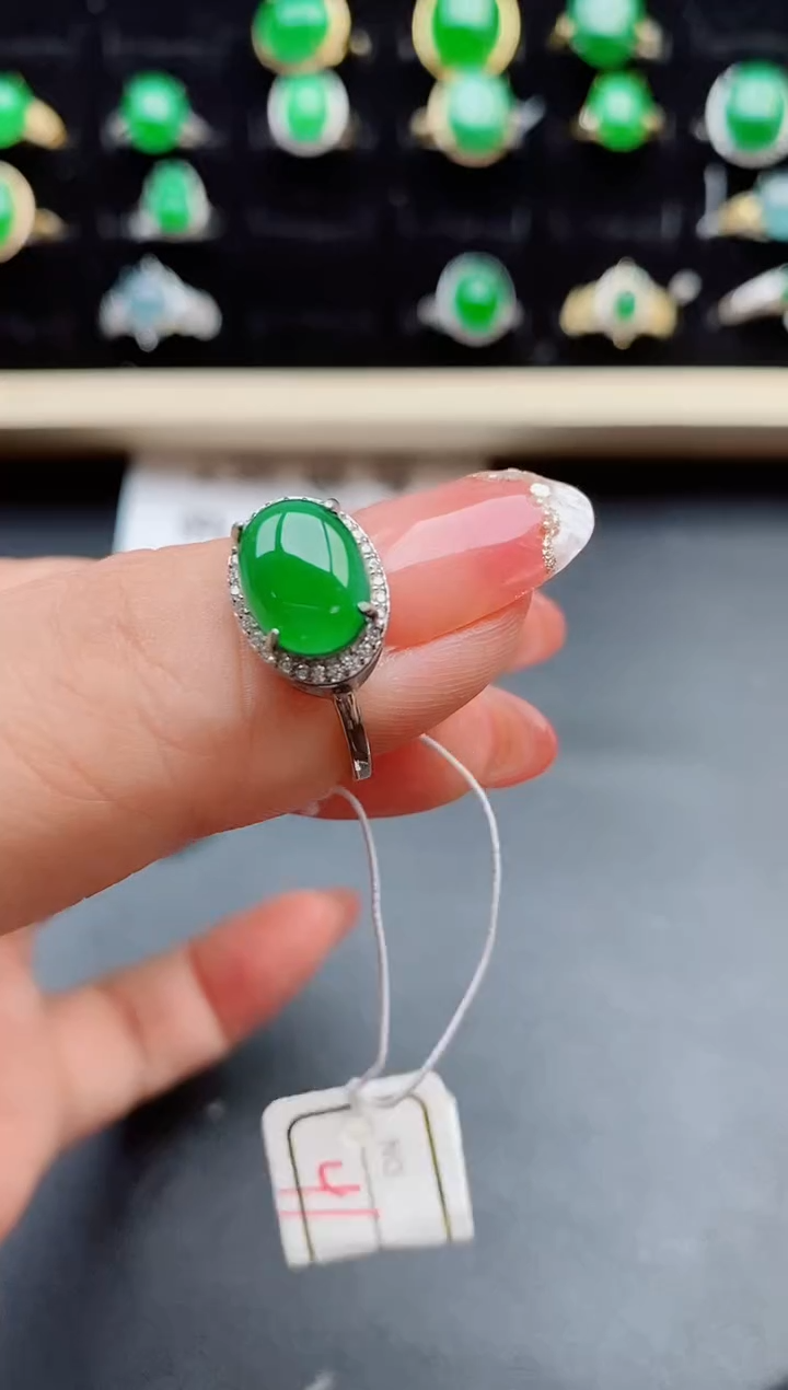 【闪购商品】翡翠戒指银S925镶嵌21212