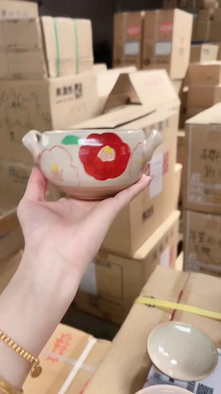 陶瓷濑户烧双耳一个