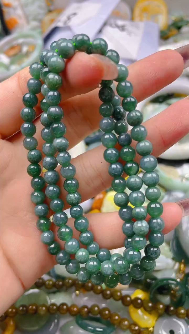 【闪购商品】翡翠颈饰未镶嵌5.9MM/P/翡翠A货一图一物