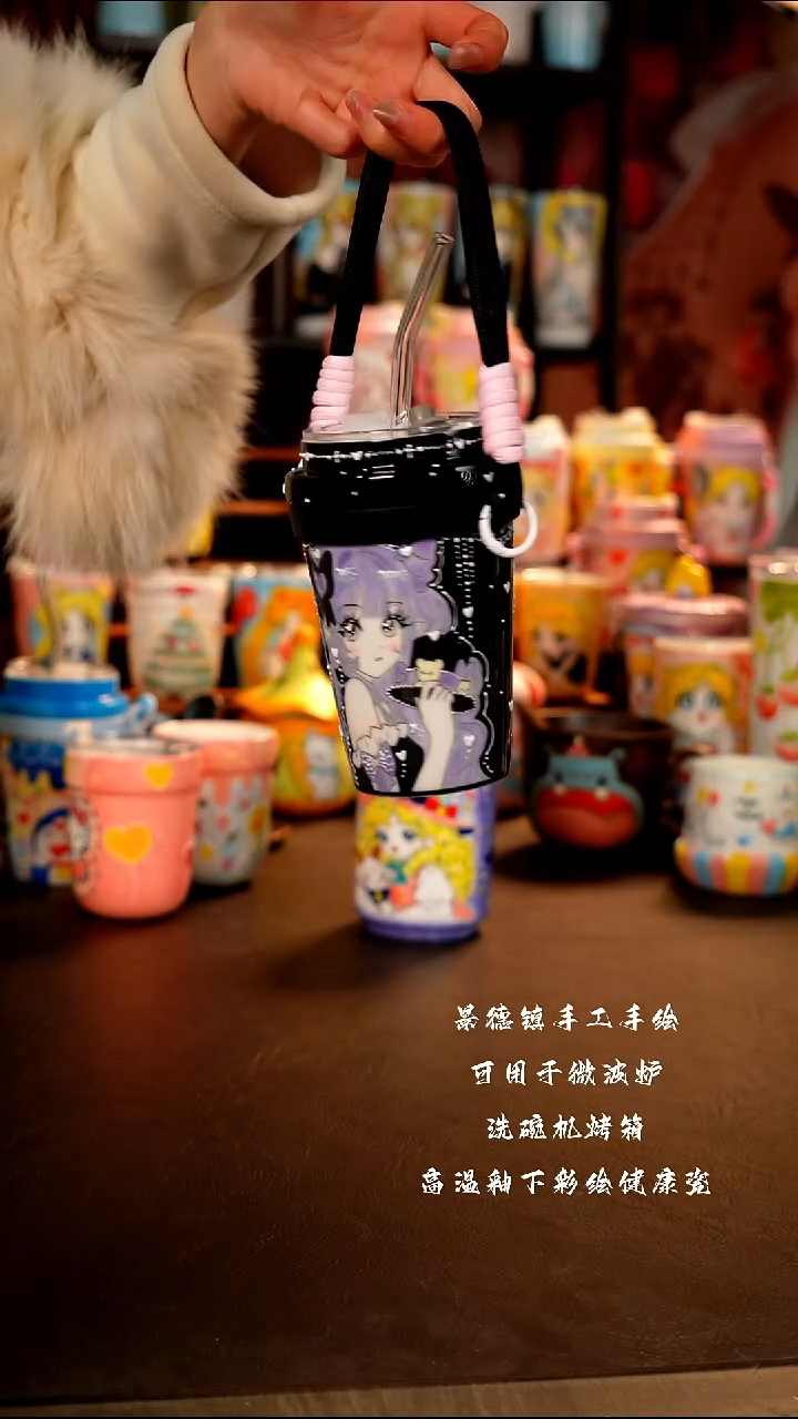 景德镇手工手绘陶瓷杯杯