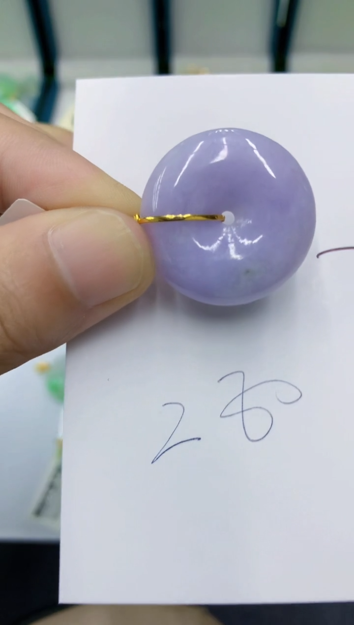 颈饰18K金镶嵌翡翠翡翠