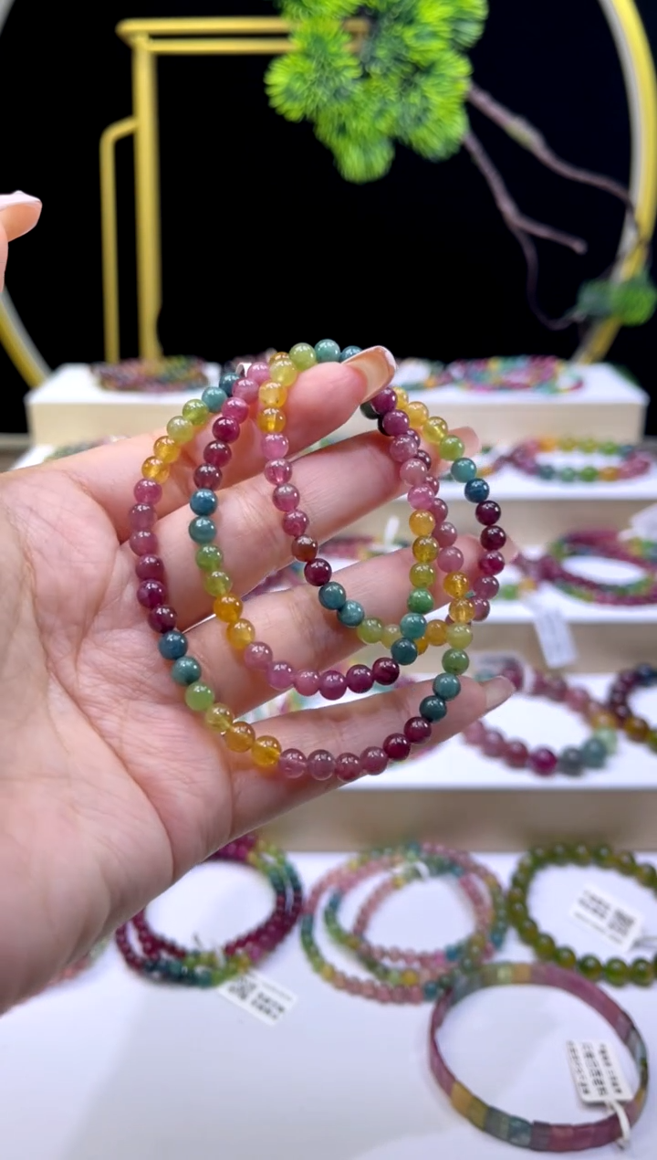 未镶嵌/碧玺5mm+多圈多样性发货