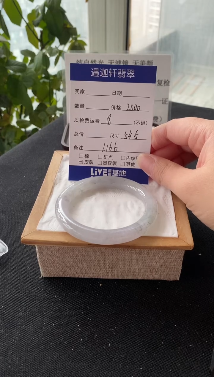 未镶嵌手镯翡翠54.5圈口L166编码