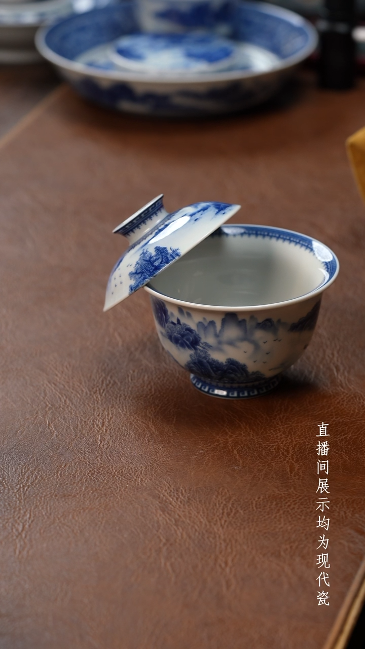 茶器茶器溪山盖碗