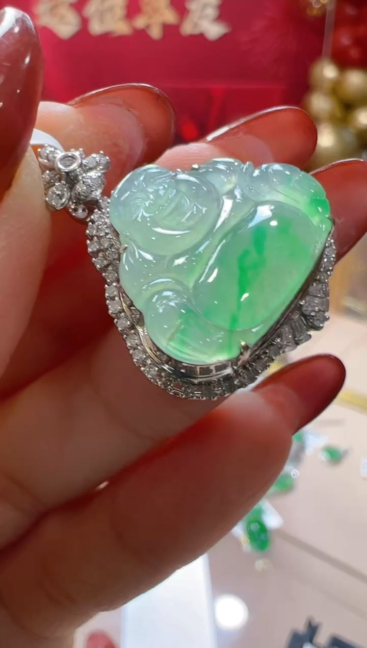 【闪购商品】翡翠吊坠(不含链)18K金镶嵌多样性团购发一件