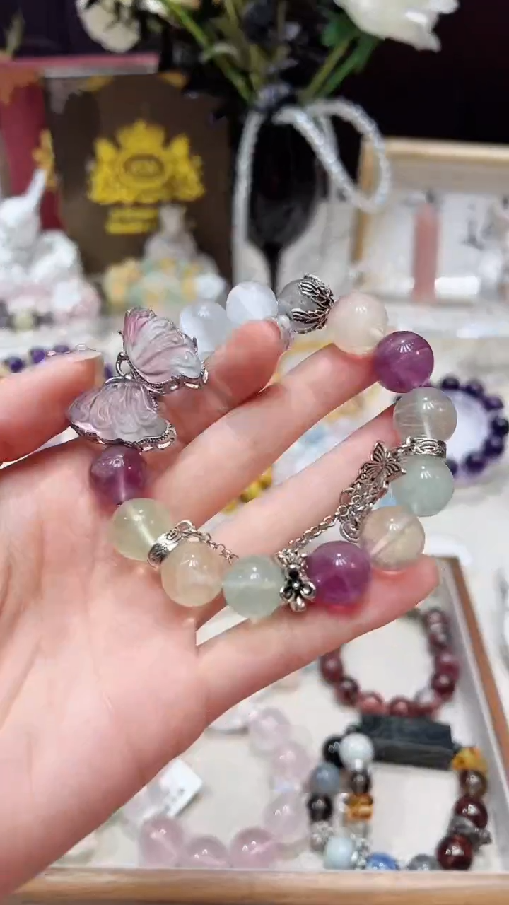 【闪购商品】萤石手链未镶嵌多样性发货发其一颜色微差