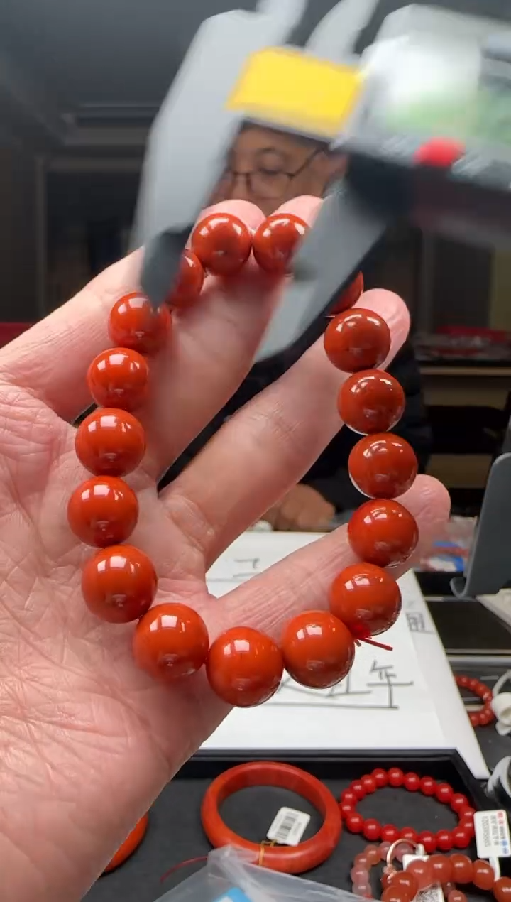 【闪购商品】南红玛瑙12mm瓦西手串圆珠未镶嵌多样性发一件