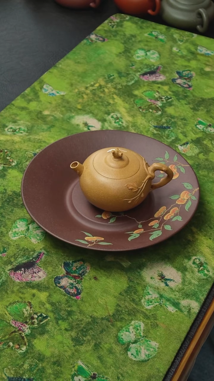 紫砂砂宴茶器《黄金段喜上眉梢紫砂壶》