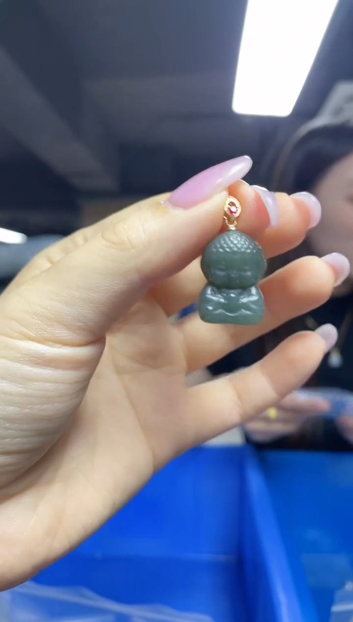 和田玉银S925镶嵌颈饰（多样性发一件）