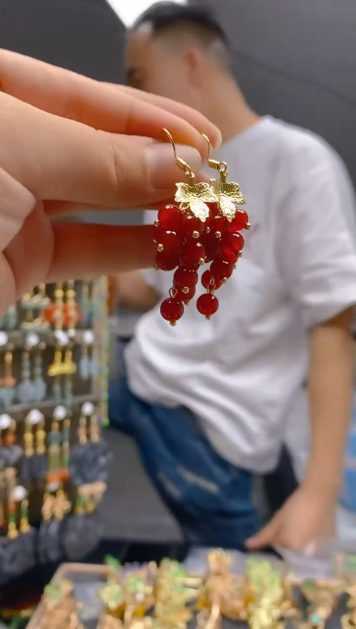 【闪购商品】玛瑙/玉髓耳饰合金037玛瑙耳饰