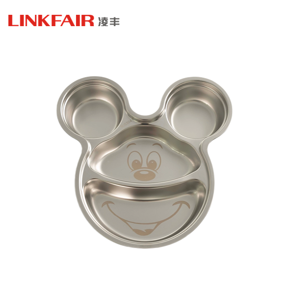 LINKFAIR/凌丰儿童分餐盘家用SUS304不锈钢防摔加厚分格凌丰家