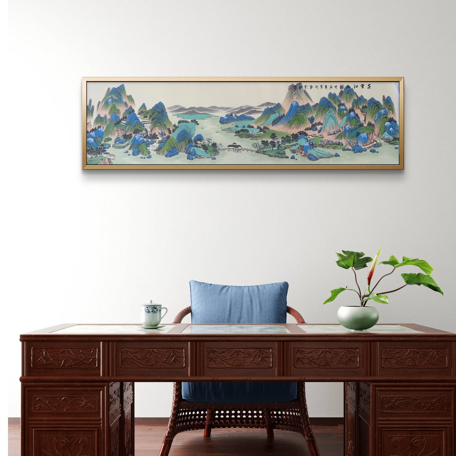 千里江山图  韩荣州  国画  8平尺