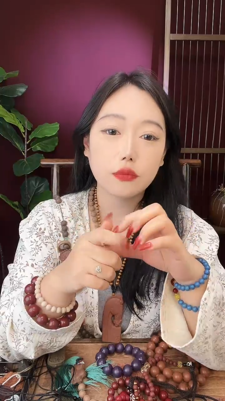 珠串大四合福字牌 拍一发二