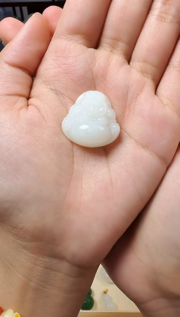 和田玉未镶嵌颈饰佛公03