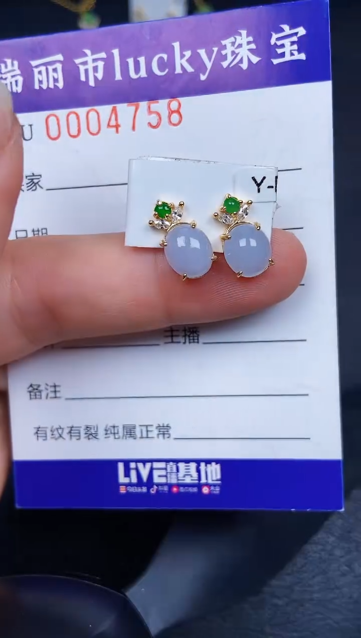 翡翠银S925镶嵌颈饰4758