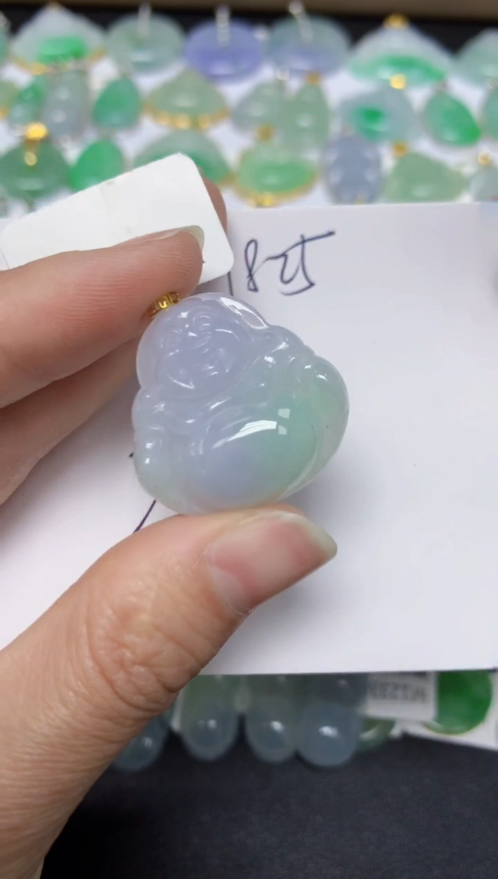 【闪购商品】翡翠颈饰18K金镶嵌 天然翡翠A货