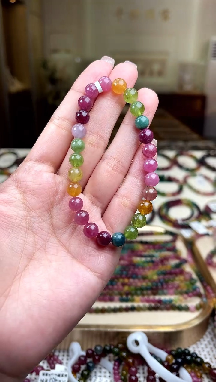【闪购商品】/未镶嵌碧玺7mm+碧玺单圈多样性发货
