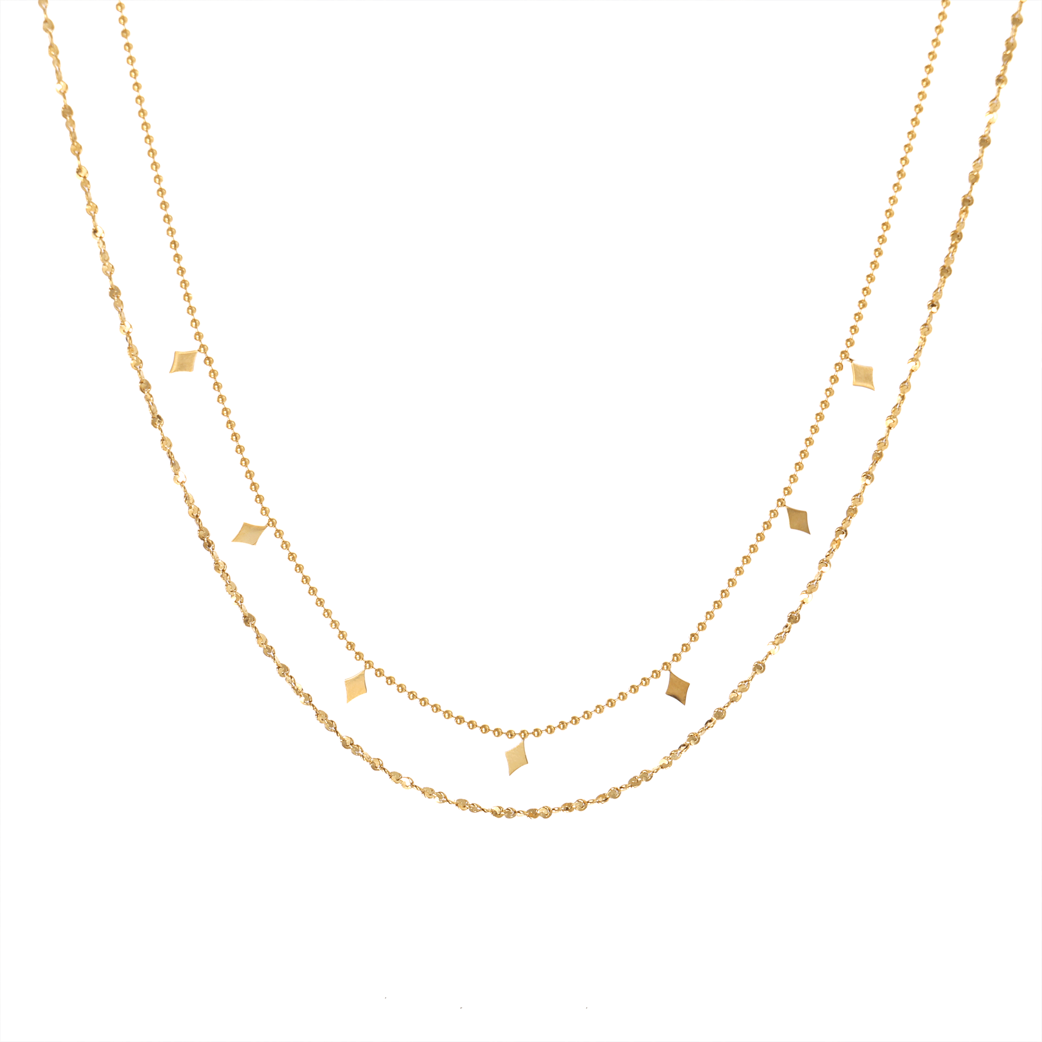 YOYR 钛钢项链 【夏夏专属】爆闪菱形叠戴项链精致轻奢高级感项链