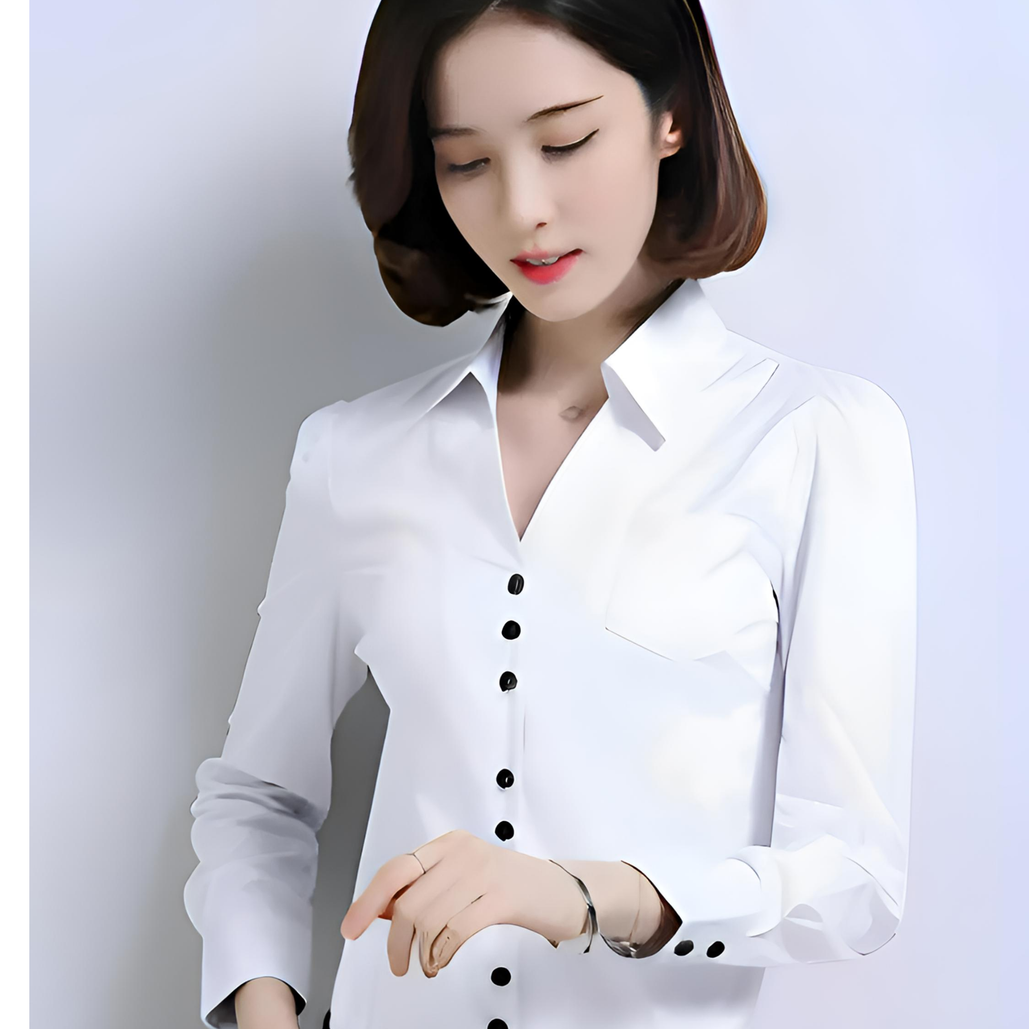 老周职业女衬衫长袖001-199