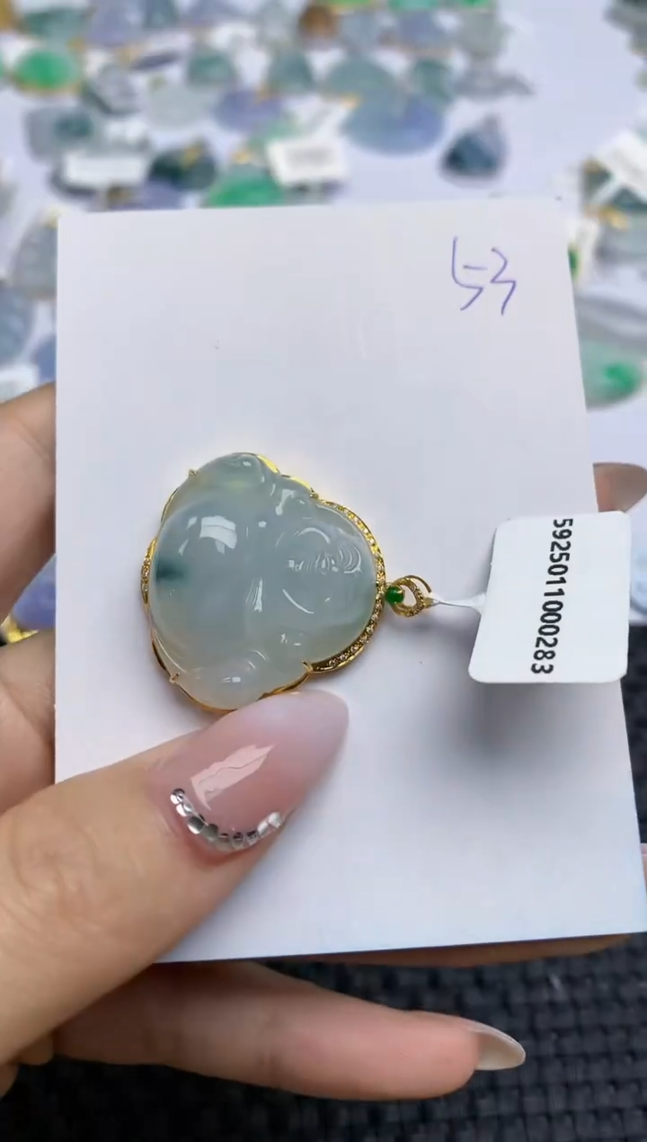 【闪购商品】翡翠颈饰18K金镶嵌 天然翡翠A货