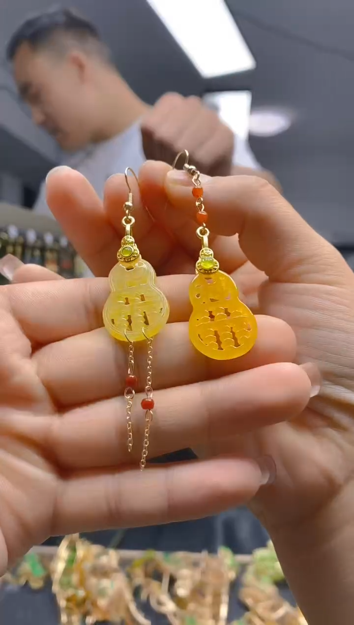 【闪购商品】翡翠耳饰合金260翡翠耳钩