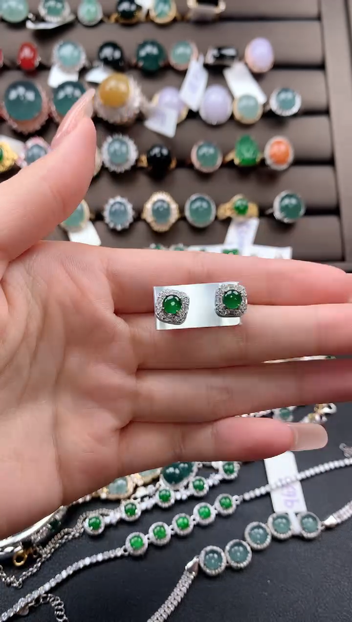 【闪购商品】翡翠戒指银S925镶嵌4324324