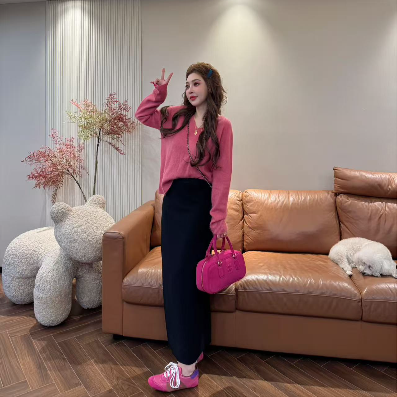 I14 慵懒时尚百搭显瘦温柔甜美毛衣 EI1402