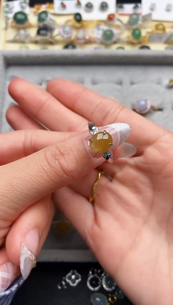 【闪购商品】翡翠戒指银S925镶嵌2222222222+1