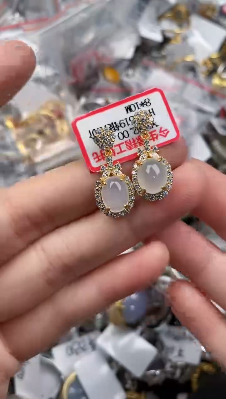 银S925镶嵌戒指翡翠999               4
