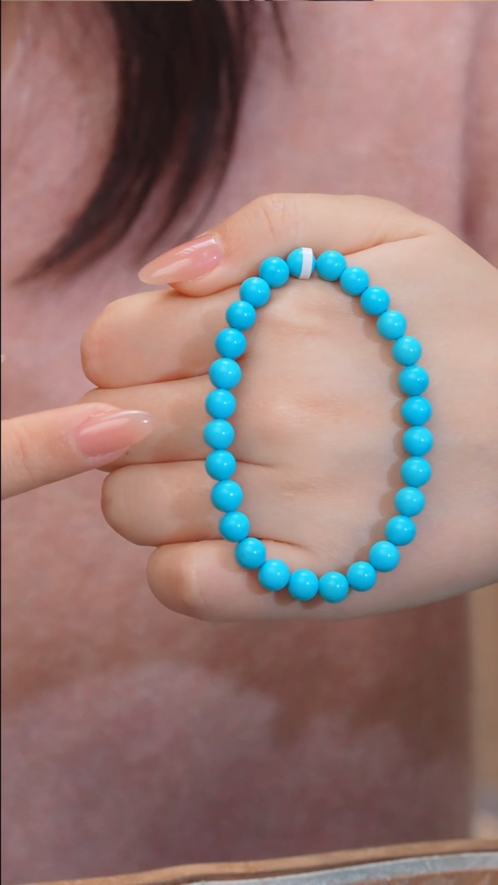 【闪购商品】绿松石手串未镶嵌美松 卡6@@N4333