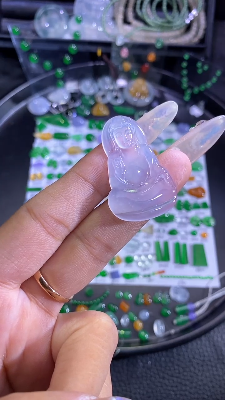 未镶嵌挂件翡翠观音