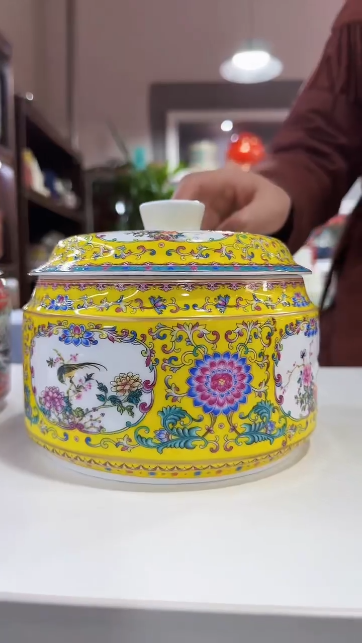 【闪购商品】瓷片茶叶罐储物罐1个景德镇陶瓷