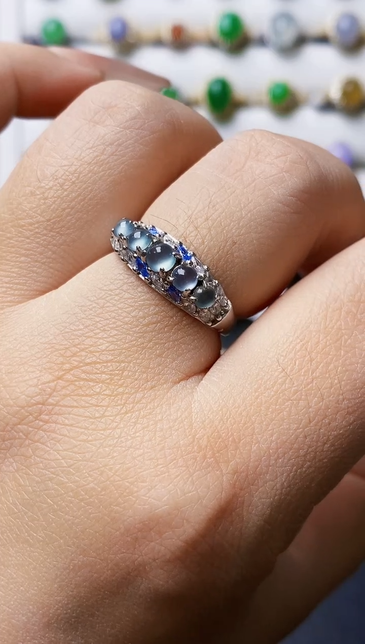 银S925镶嵌戒指翡翠1419