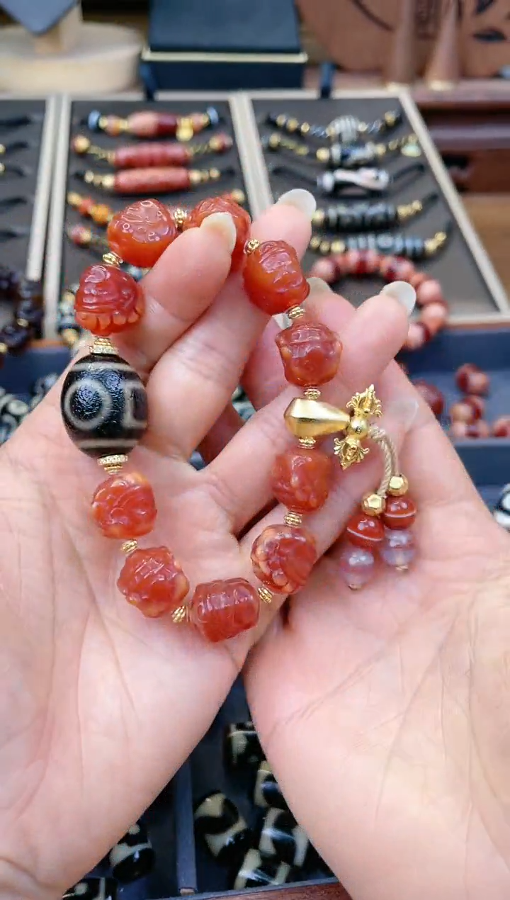 【闪购商品】玛瑙/玉髓手链未镶嵌美泓精品老牙黄TD黄CC手链