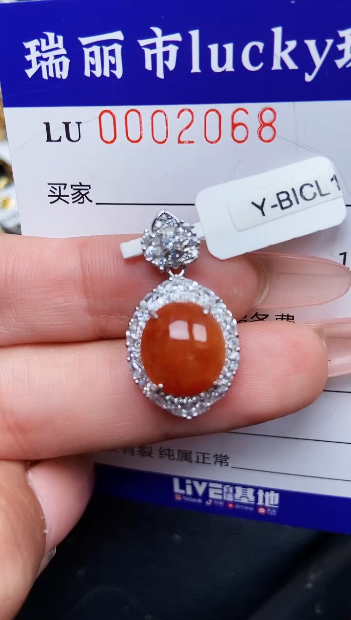 【闪购商品】翡翠颈饰银S925镶嵌2068