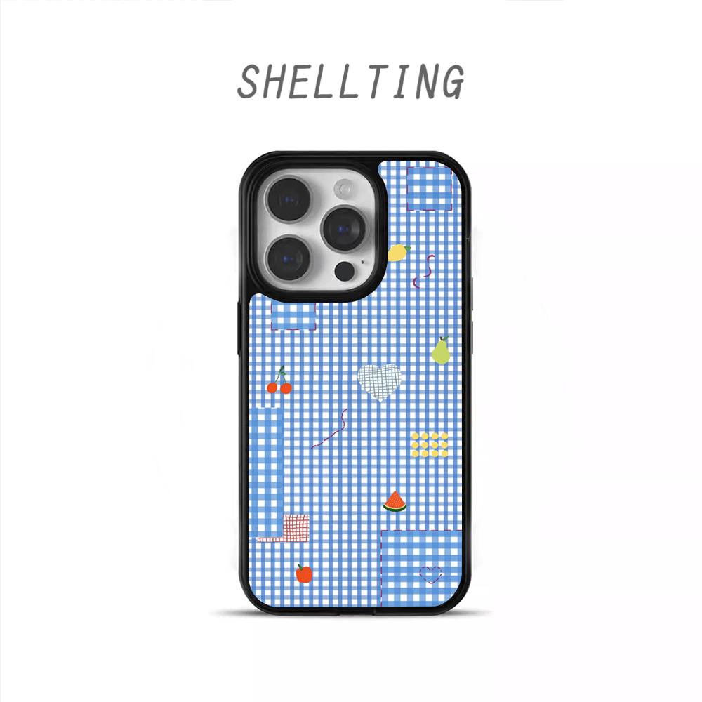 蓝格中杂物适用苹果16promax软边硬背15/14/13/12/11手机壳