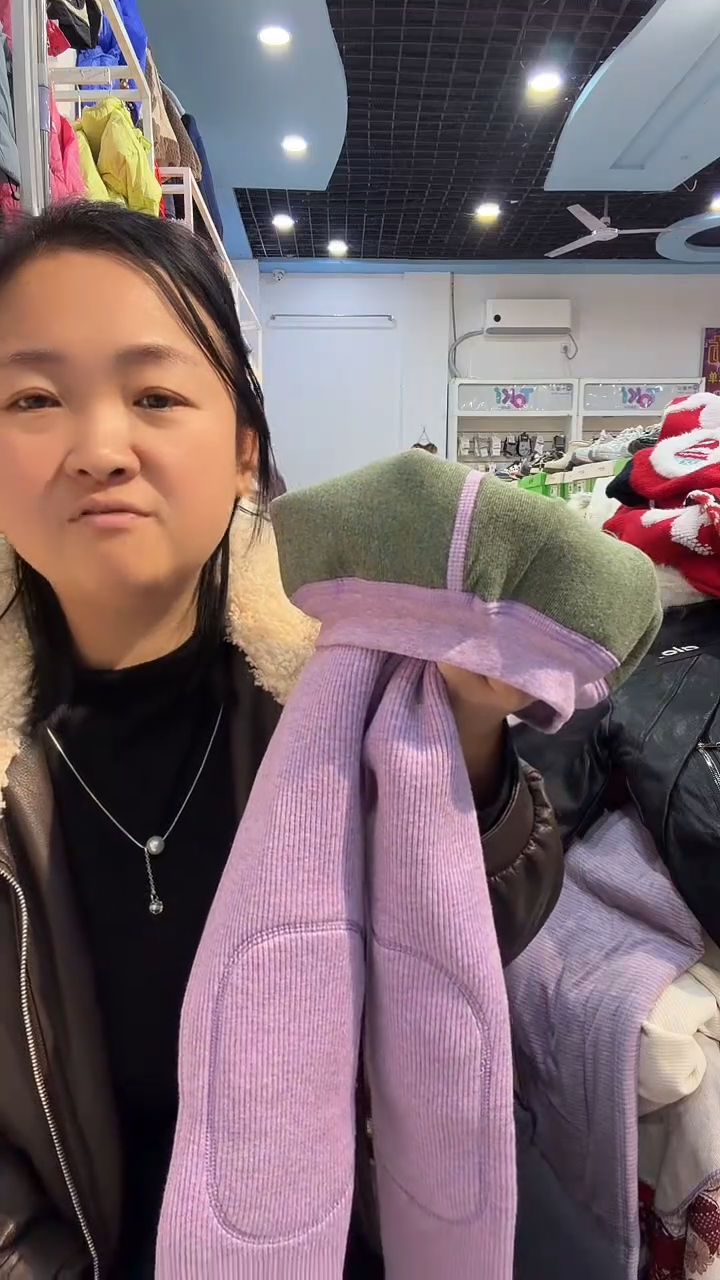 螺纹蚕丝加护膝棉裤（120）身高穿到120