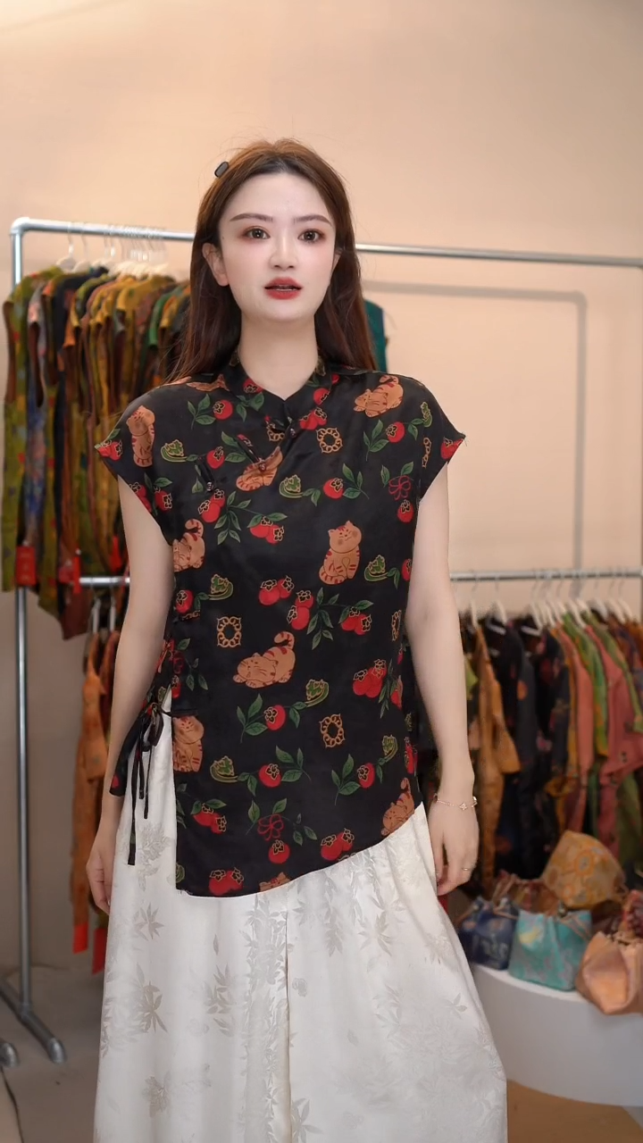 清仓不退不换香云纱茶服