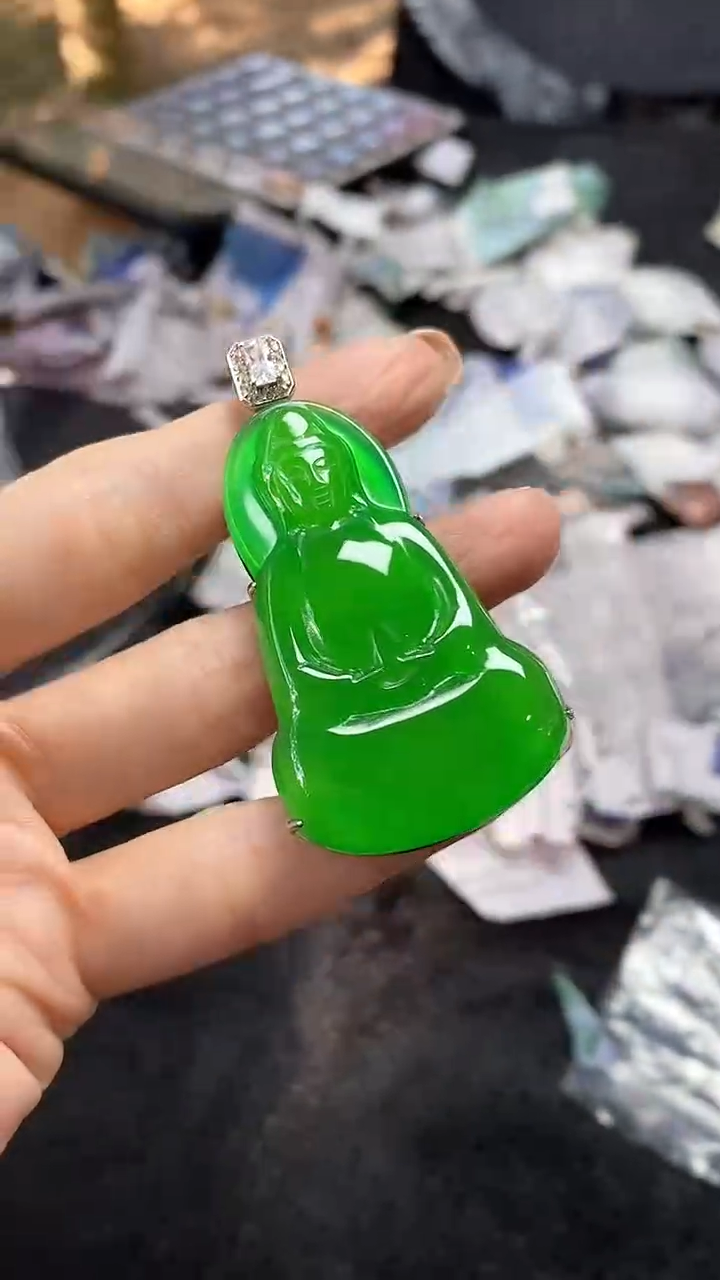 大**子满色吊坠 所见即所得！