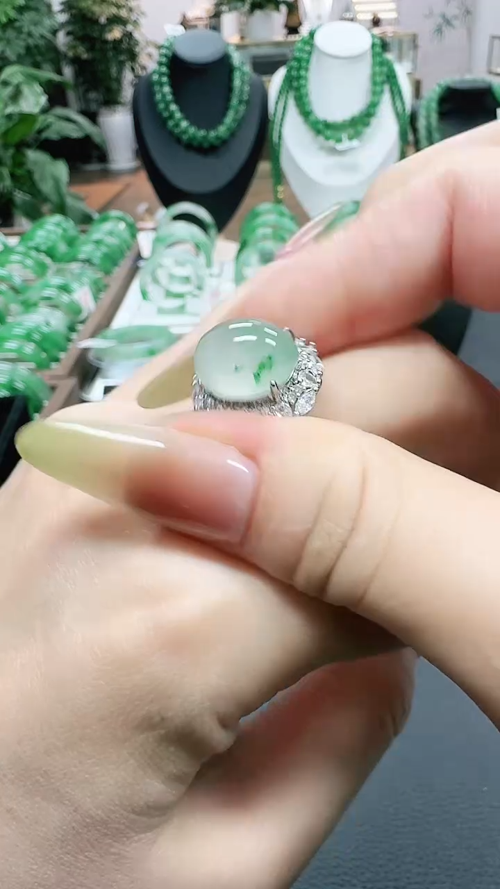 未镶嵌1石英质玉（非洲翠）/9191