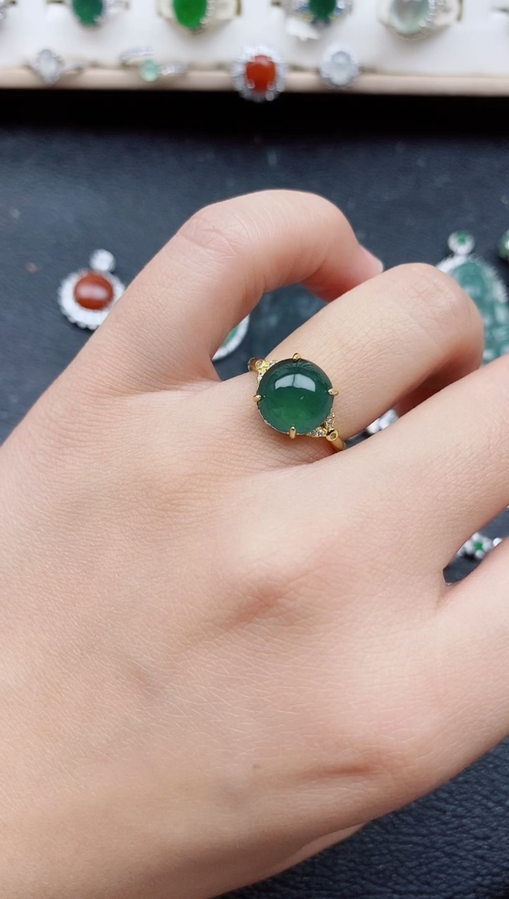 【闪购商品】翡翠戒指银S925镶嵌11111