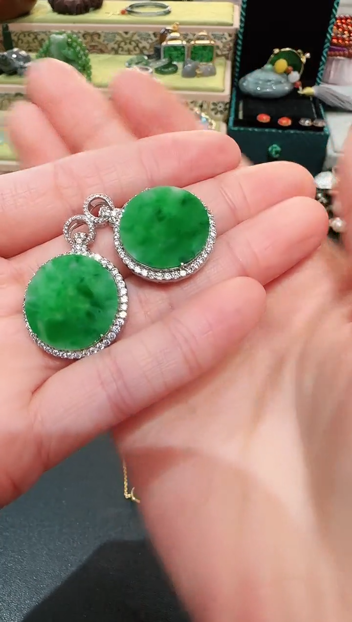 【闪购商品】翡翠颈饰银S925镶嵌吊坠