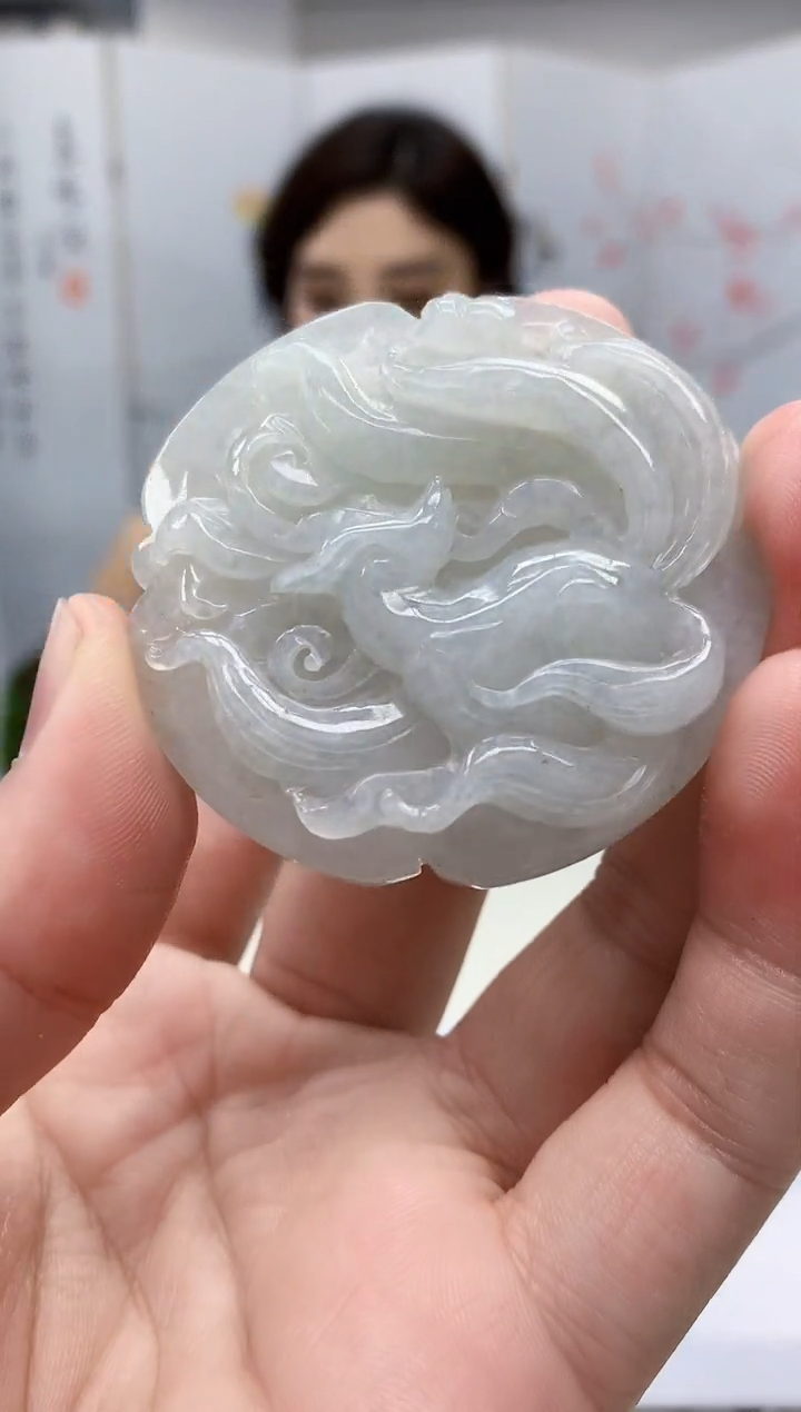 【闪购商品】定制翡翠未镶嵌4829bb-毛货挂件18